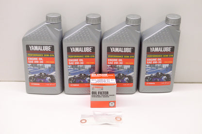 OEM Yamaha LUB-SMBCG-KT-11 Snowmobile 4 Cyl Semi-Syn Oil Change Kit NOS