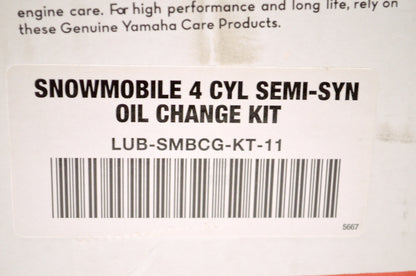 OEM Yamaha LUB-SMBCG-KT-11 Snowmobile 4 Cyl Semi-Syn Oil Change Kit NOS