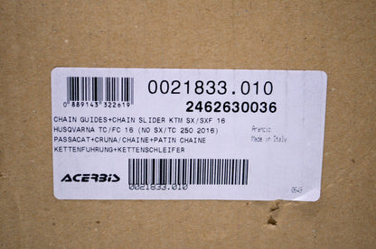 Acerbis 2462630036 Chain Guide & Slider Kit Orange NOS