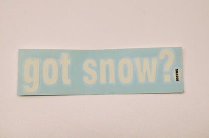 Aftermarket Got Snow? Decal White NOS