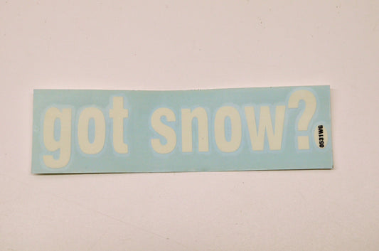 Aftermarket Got Snow? Decal White NOS