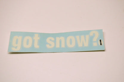 Aftermarket Got Snow? Decal White NOS