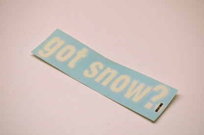 Aftermarket Got Snow? Decal White NOS