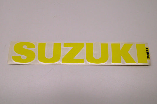 Aftermarket Suzuki Logo 12" Decal Yellow NOS