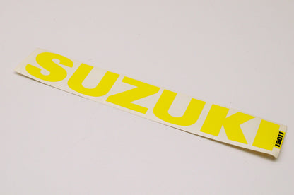 Aftermarket Suzuki Logo 12" Decal Yellow NOS