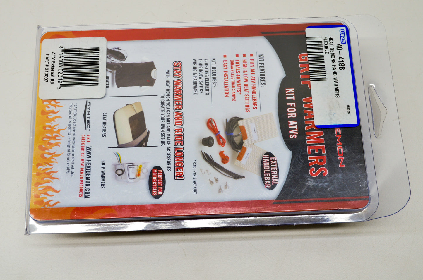 Symtec 210007, 40-4188 Heat Demon Atv Grip Warmer Kit