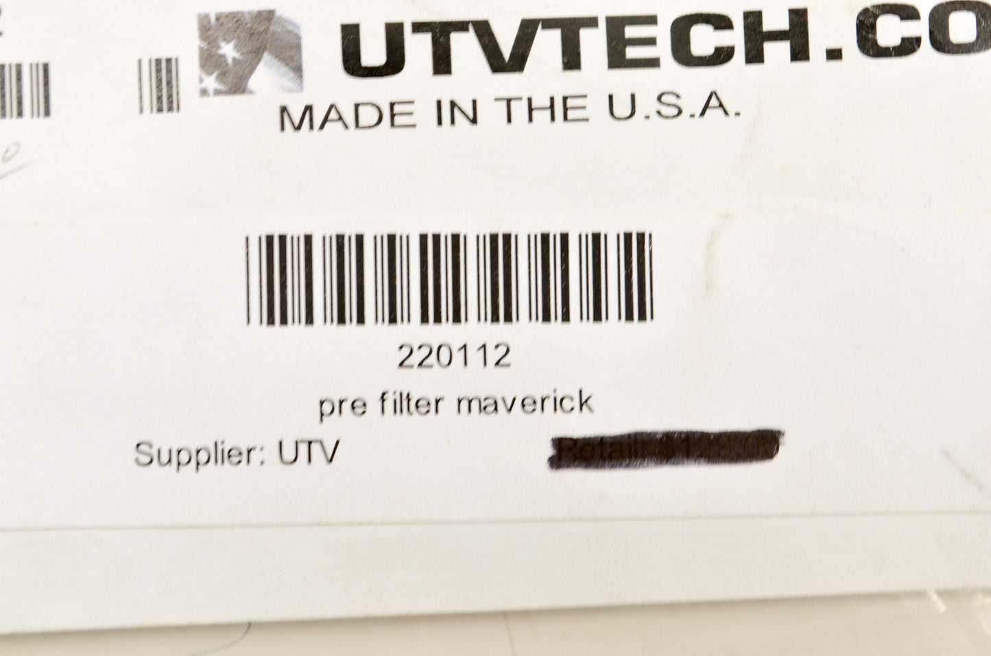 UTV Tech 220112 Intake Pre Filter NOS
