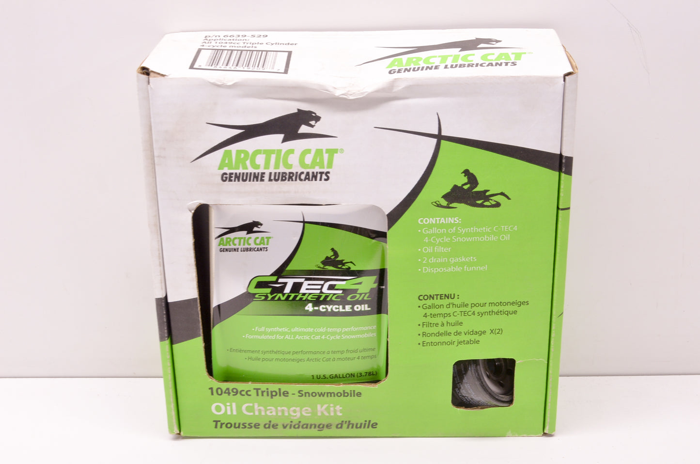 OEM Arctic Cat 6639-529 Four Cycle Synthetic C-tec4 Oil Change Kit NOS