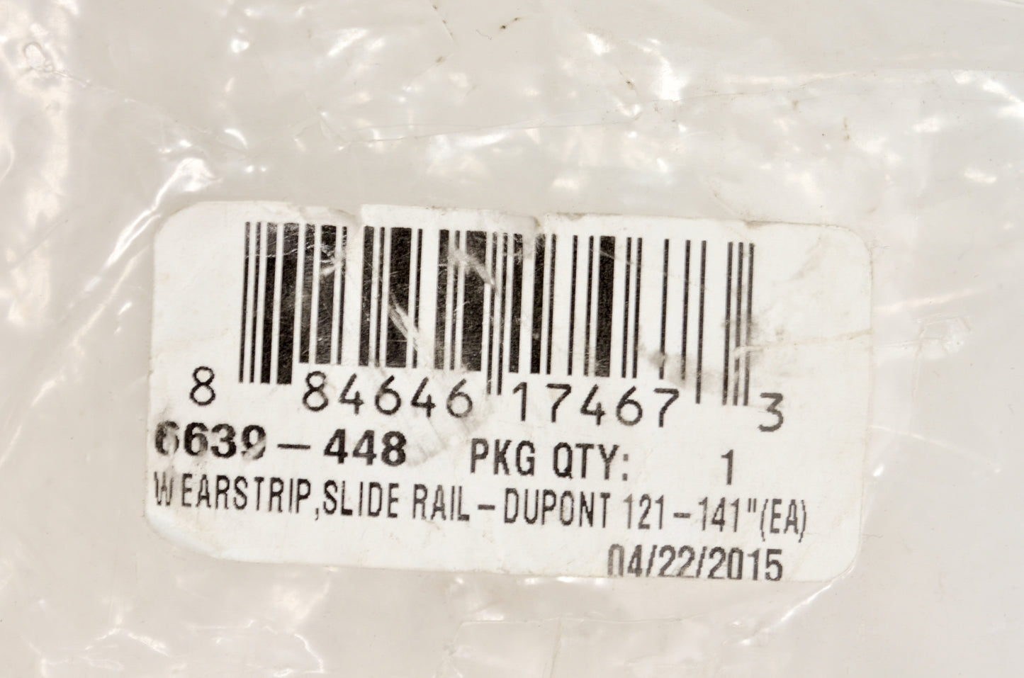 OEM Arctic Cat 6639-448 Wear Strip Slide Rail Dupont 121' 141' Black