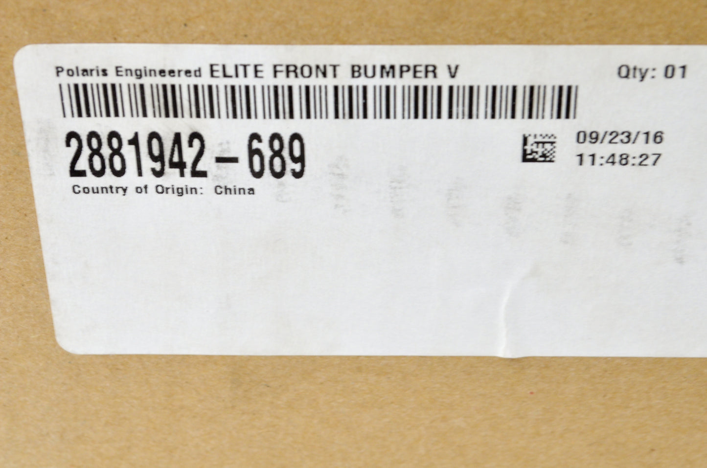 OEM Polaris 2881942-689 Blue Aluminum Elite Front Bumper