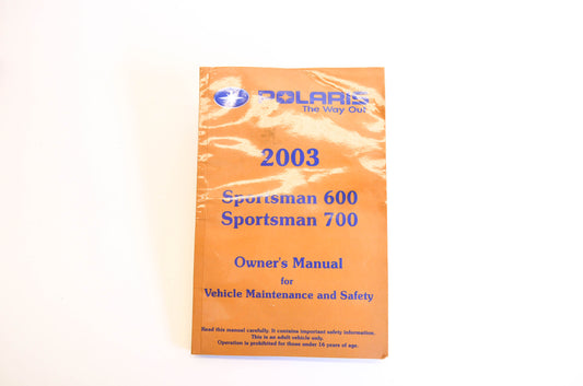 OEM Polaris 2003 Sportsman 600 700 Owner's Manual