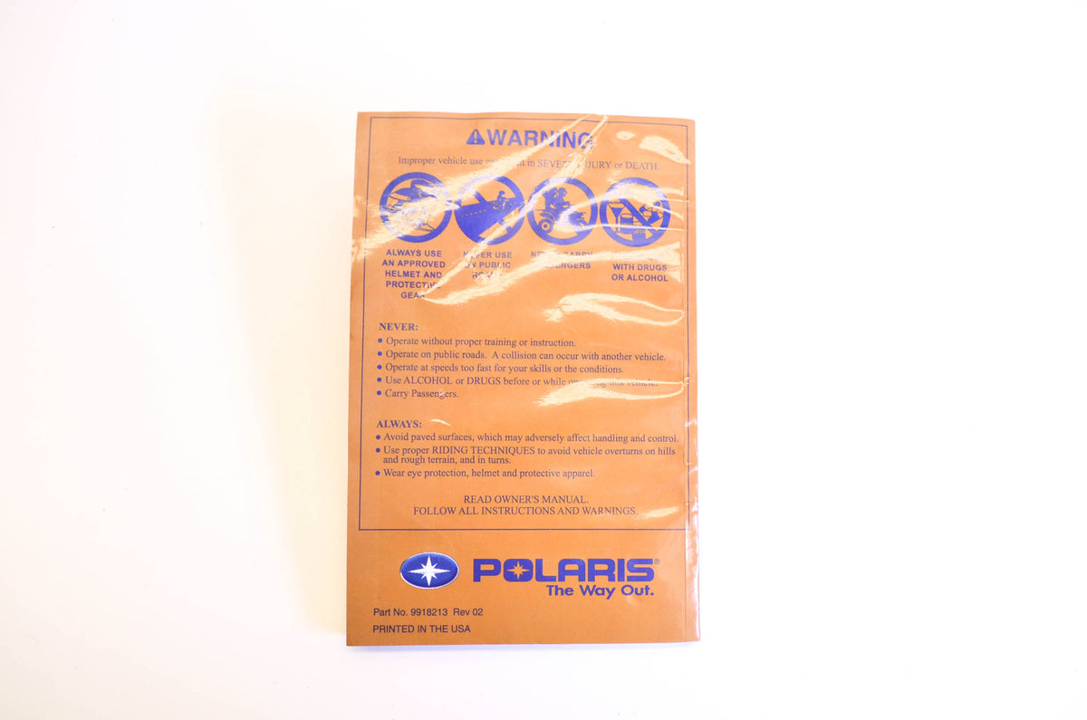 OEM Polaris 2003 Sportsman 600 700 Owner's Manual