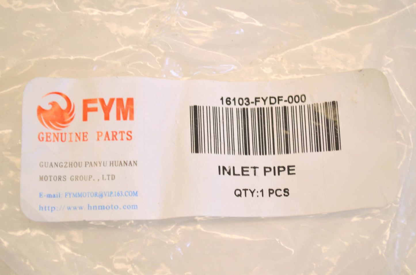 FYM 16103-FYDF-000 Inlet Pipe NOS