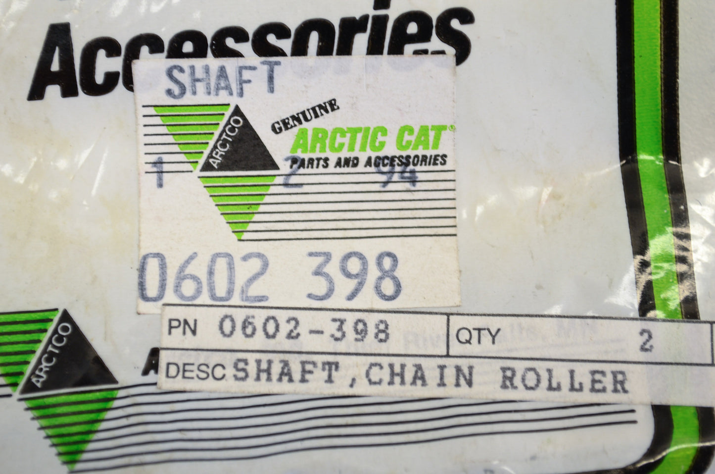 OEM Arctic Cat 0602-398 Chain Roller Shaft NOS