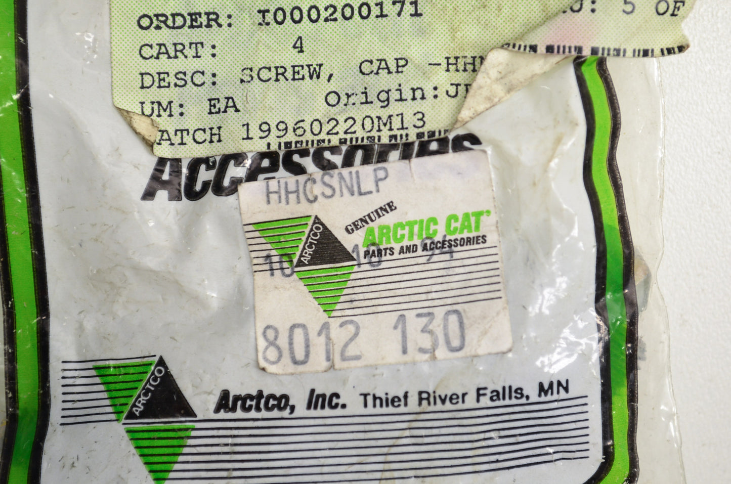 OEM Arctic Cat 8012-130 Cap Screw 5/16-18X.75 Qty 5 NOS