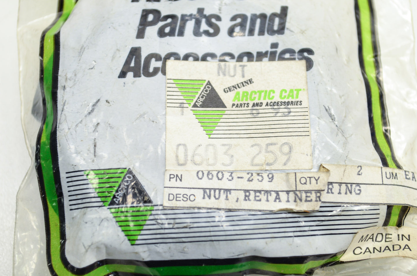 New OEM Arctic Cat 0603-259 Spring Retainer Nut NOS