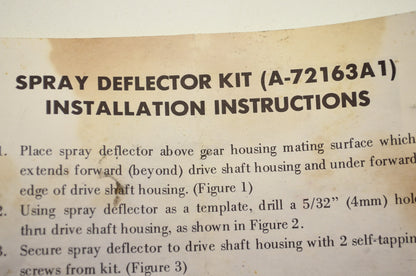 New OEM Mercury 72136A1 Spray Deflector Kit NOS
