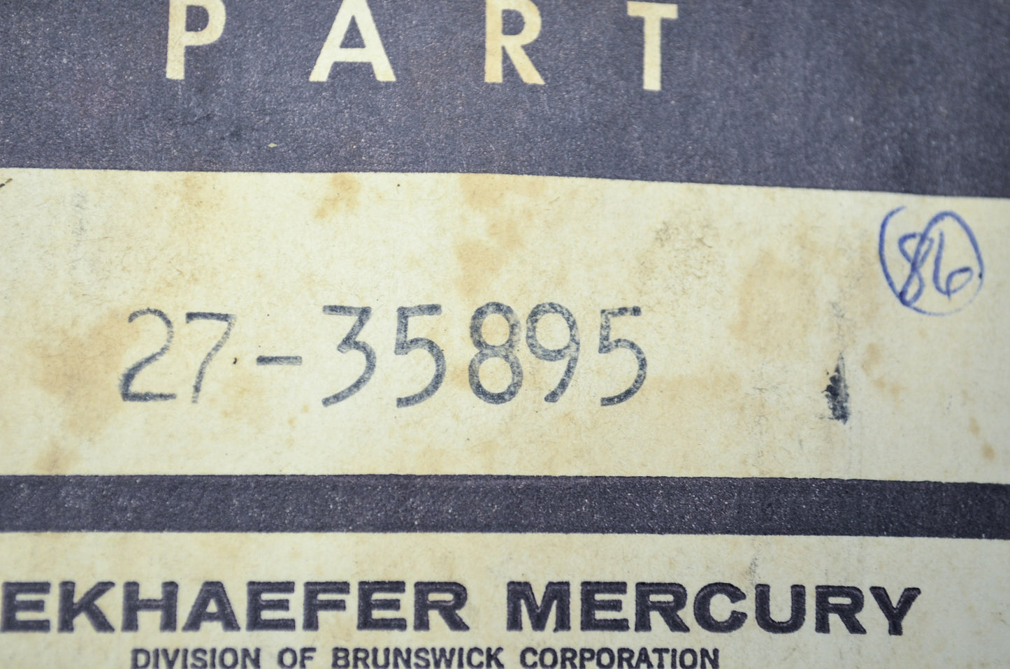 New OEM Mercury 27-35895 Gasket NOS