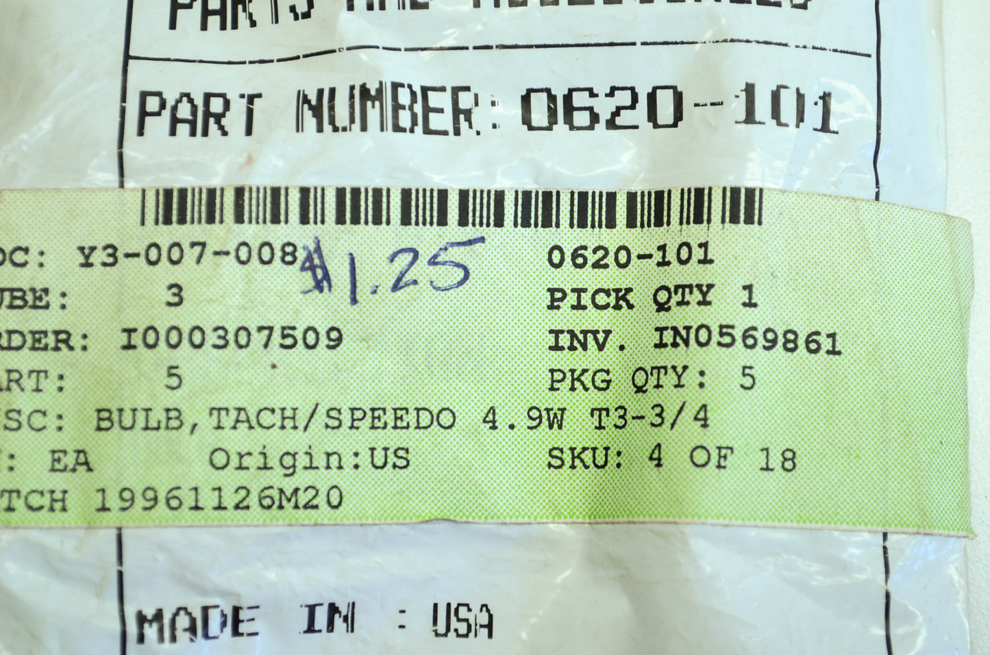 New OEM Arctic Cat Tach /Speedo Bulb EXT Powder Special Wildcat Bearcat 440 NOS