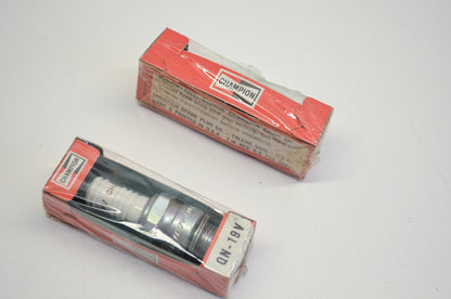 New Champion QN-19V Spark Plugs Qty 2 NOS