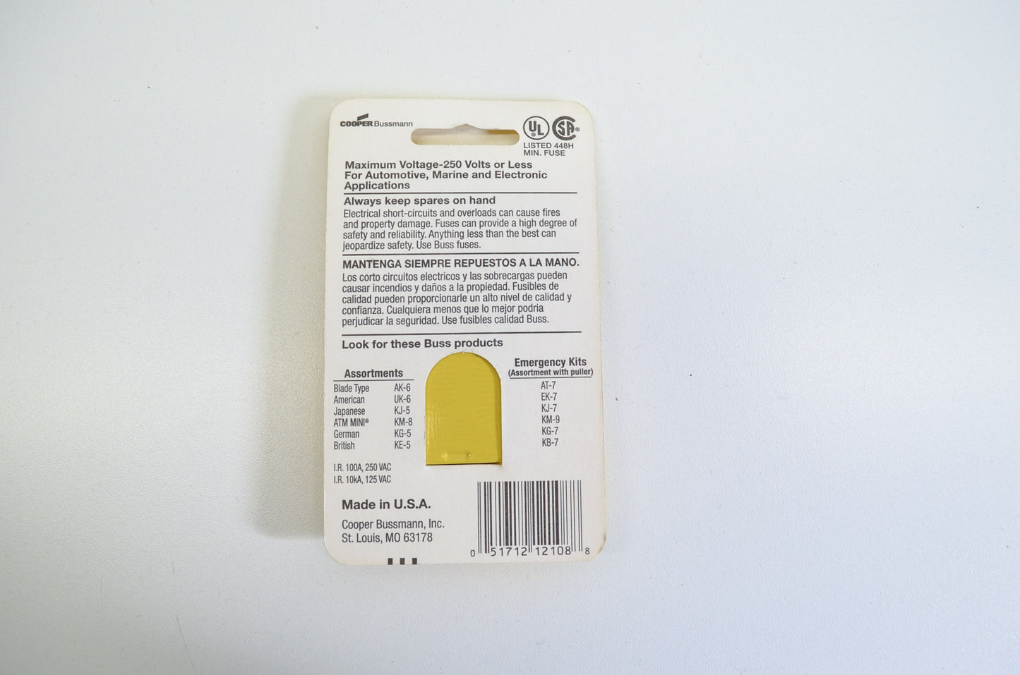 New Buss AGC-10 Glass Fuses 5pk NOS