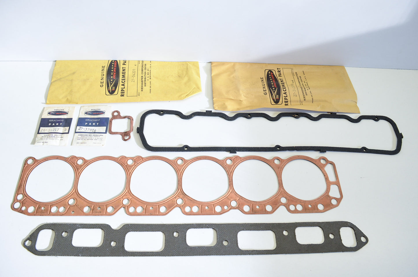 New OEM Mercury Head Gasket Set 64-66 Mercruiser NOS
