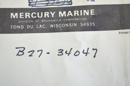 New OEM Mercury 27-34047 Gasket NOS