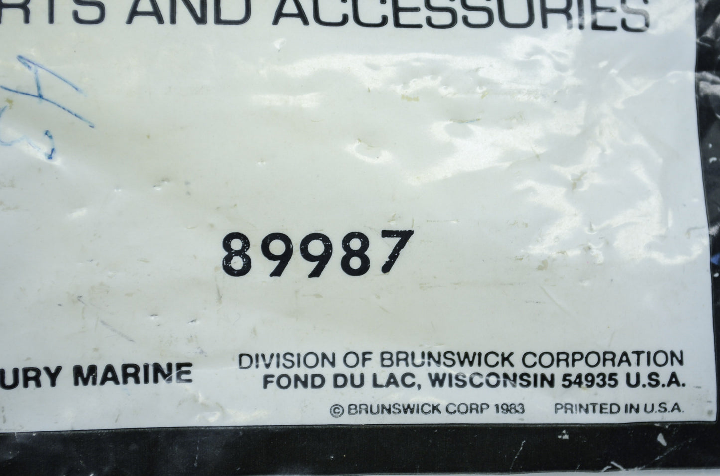 New OEM Mercury 89987 Switch Retainer NOS