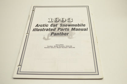 OEM Arctic Cat 2254-855 Parts Book 93 Panther Pa Dlx