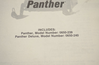 OEM Arctic Cat 2254-855 Parts Book 93 Panther Pa Dlx