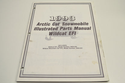 OEM Arctic Cat 2254-865 Parts Book 93 Wc Efi Wc Efi Mc