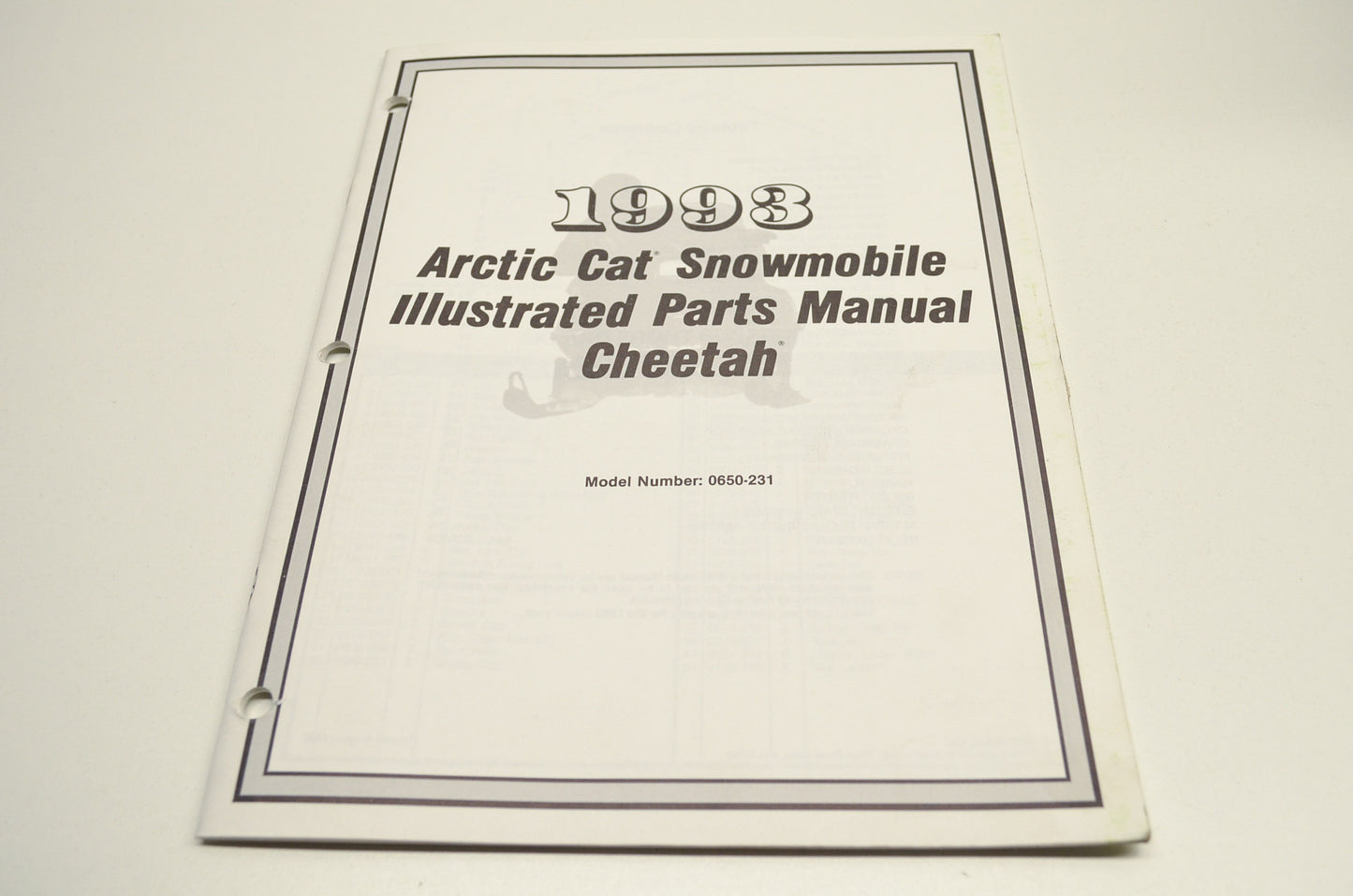 OEM Arctic Cat 2254-863 Parts Book 93 Cheetah