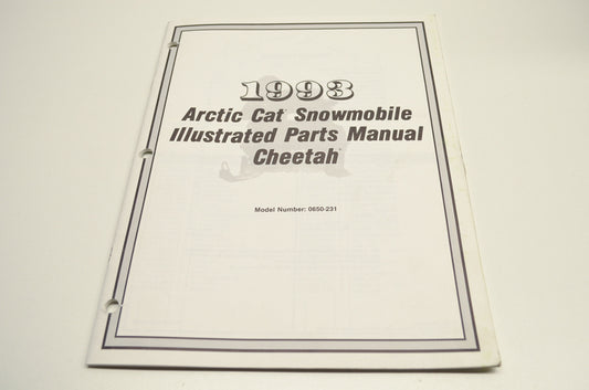 OEM Arctic Cat 2254-863 Parts Book 93 Cheetah