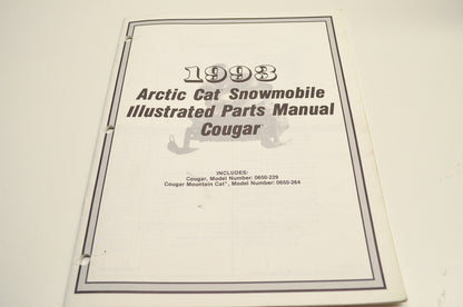 OEM Arctic Cat 2254-856 Parts Book 93 Cougar Co Mc