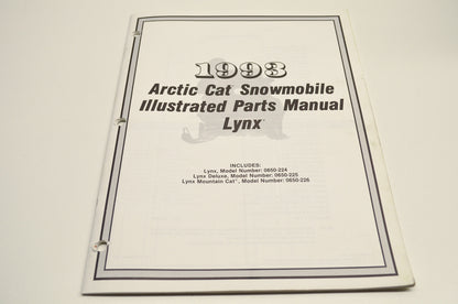 OEM Arctic Cat 2254-853 Parts Book 93 Lynx Lx Dlx Lx Mc