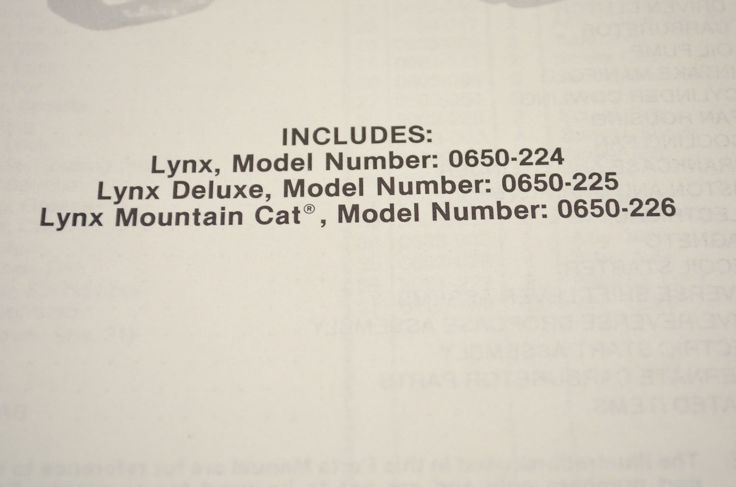 OEM Arctic Cat 2254-853 Parts Book 93 Lynx Lx Dlx Lx Mc