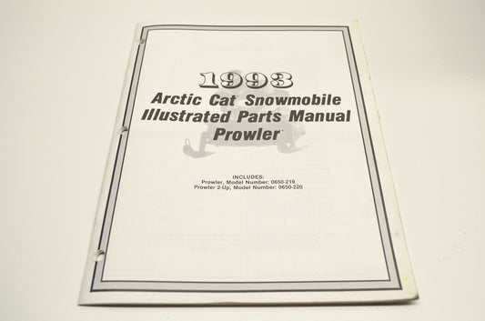 OEM Arctic Cat 2254-857 Parts Book 93 Prowler Pr 2-Up