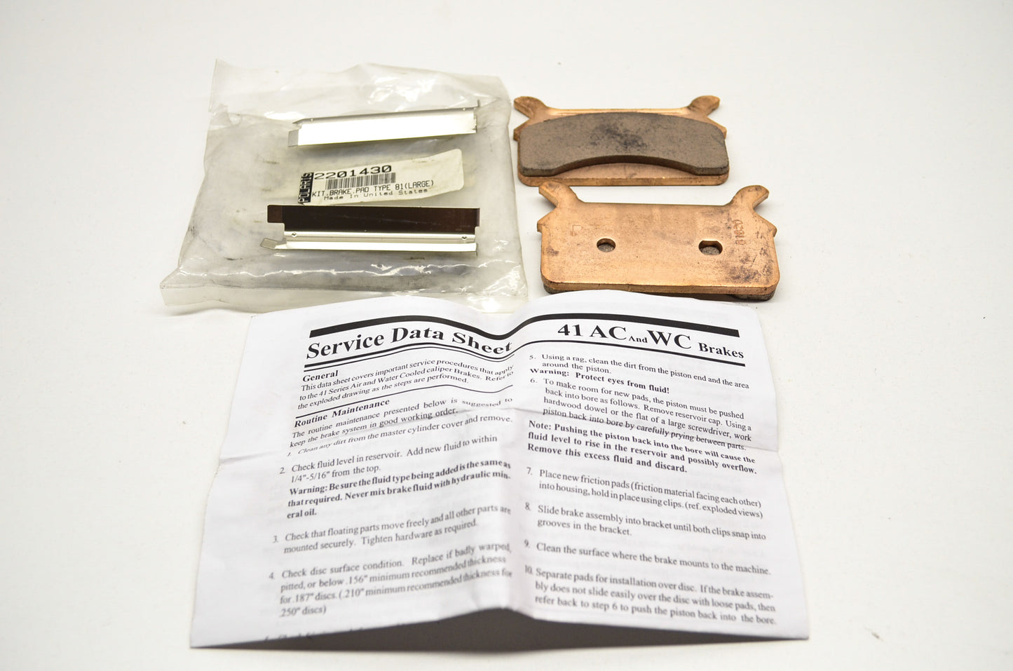 OEM Polaris 2201430 Large Brake Pad Kit Type 81 NOS