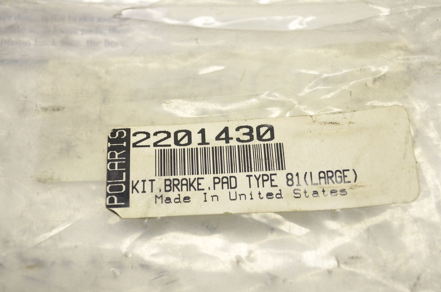 OEM Polaris 2201430 Large Brake Pad Kit Type 81 NOS