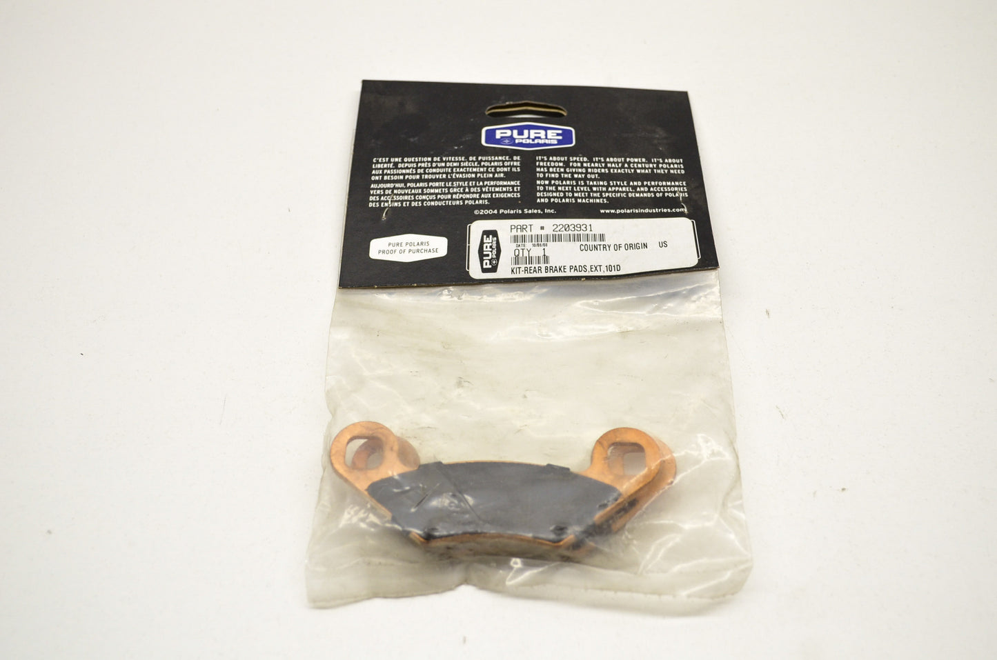 Rear Brake Pads 09-10 Outlaw 450 525 Qty 2 NOS