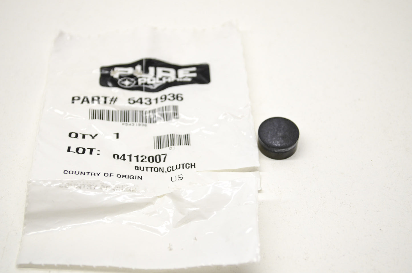 OEM Polaris 5431936 Rubber Backed Clutch Button NOS