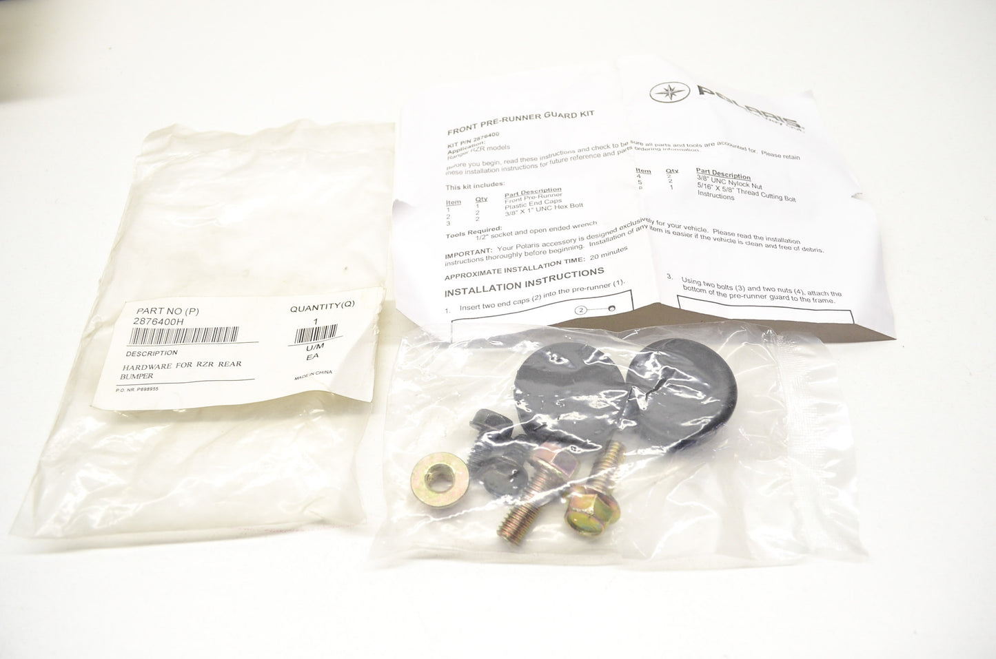Hardware Kit for RZR Rear Bumper NOS