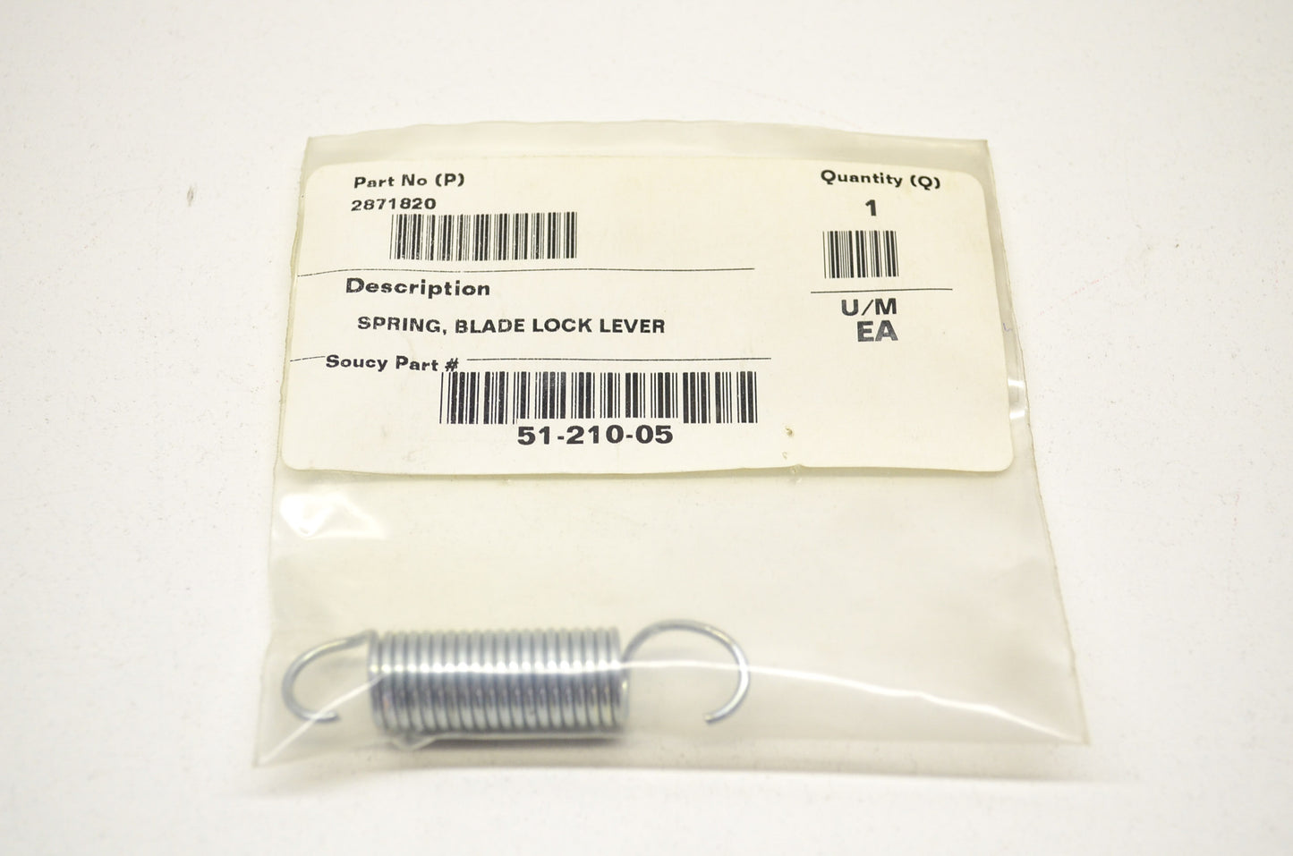 Blade Lock Lever Spring NOS