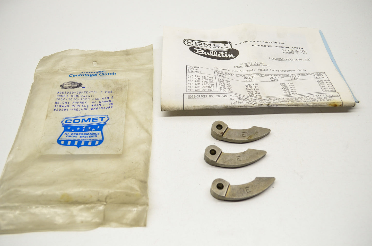 Cam Arm Weights Qty 3 NOS