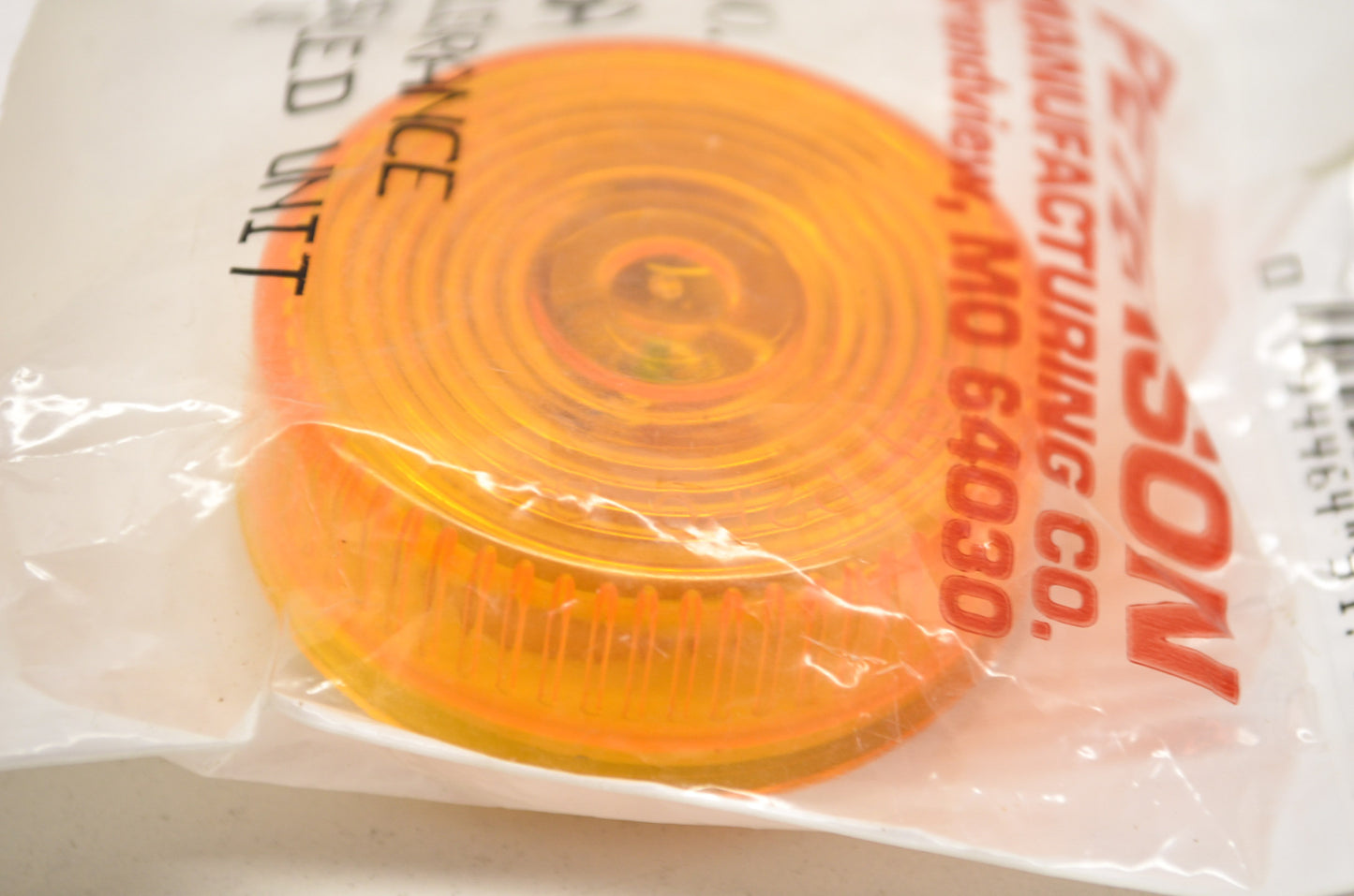 New Peterson Lens Amber 2 inch sealed unit NOS