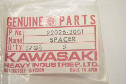 OEM Kawasaki 92026-3001 Spacer Qty 5 NOS