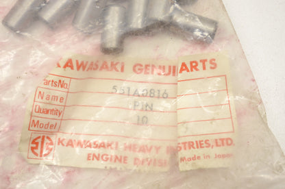 OEM Kawasaki 551A0816 Dowel Pin 8x16 Qty 10 NOS