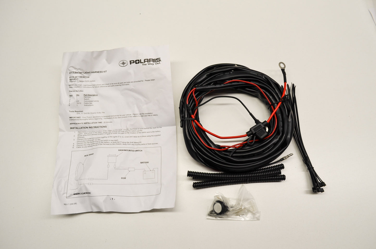 OEM Polaris 2877336 Auxiliary Light Harness NOS