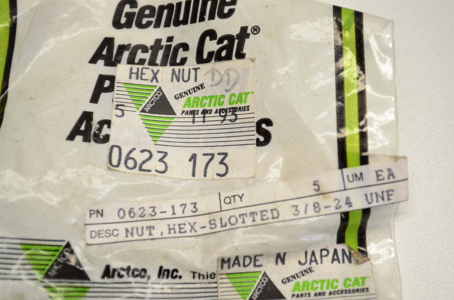 OEM Arctic Cat 0623-173 Slotted Hex Nut 3/8-24 NOS