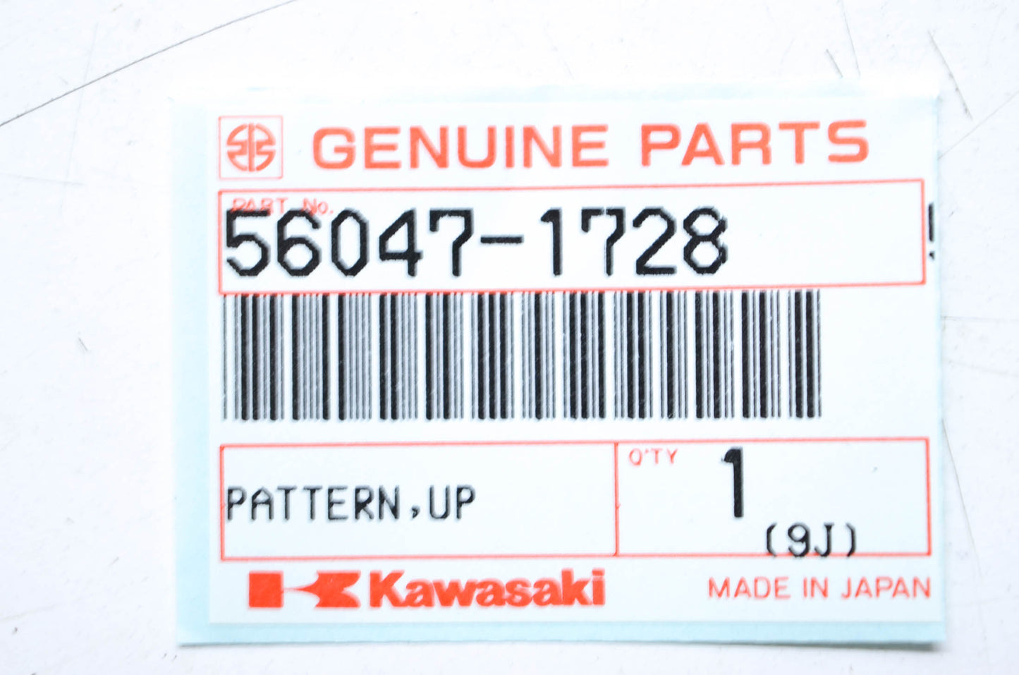 OEM Kawasaki 56047-1728 Left Upper Cowling Pattern NOS